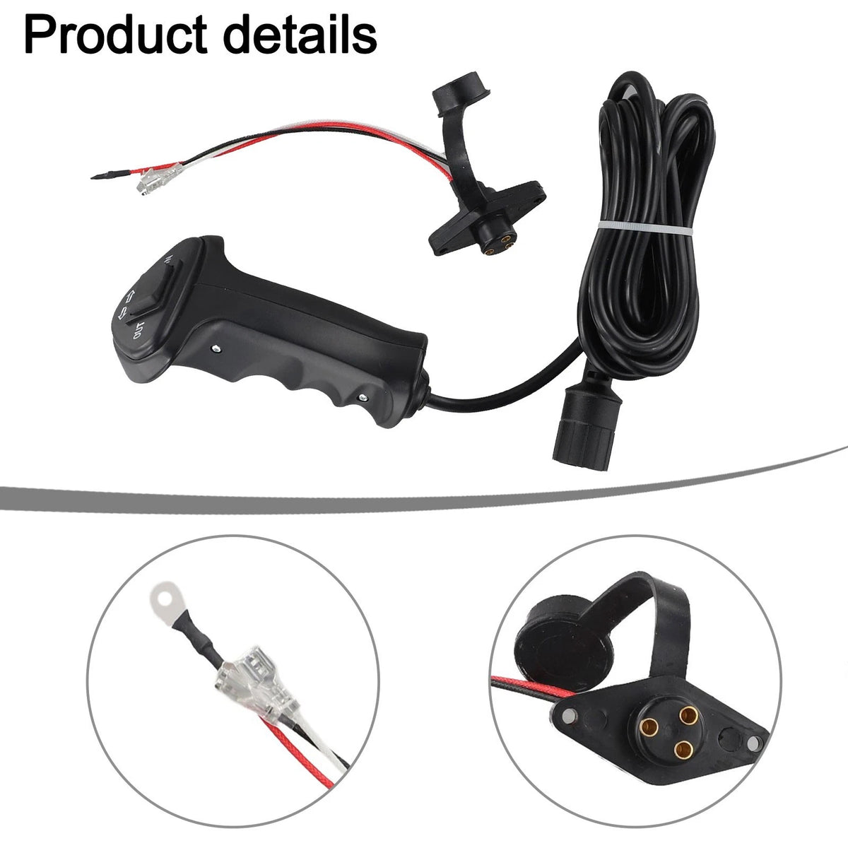 3Pin Electric Winch Remote Control Handle for Off Road Vehicles