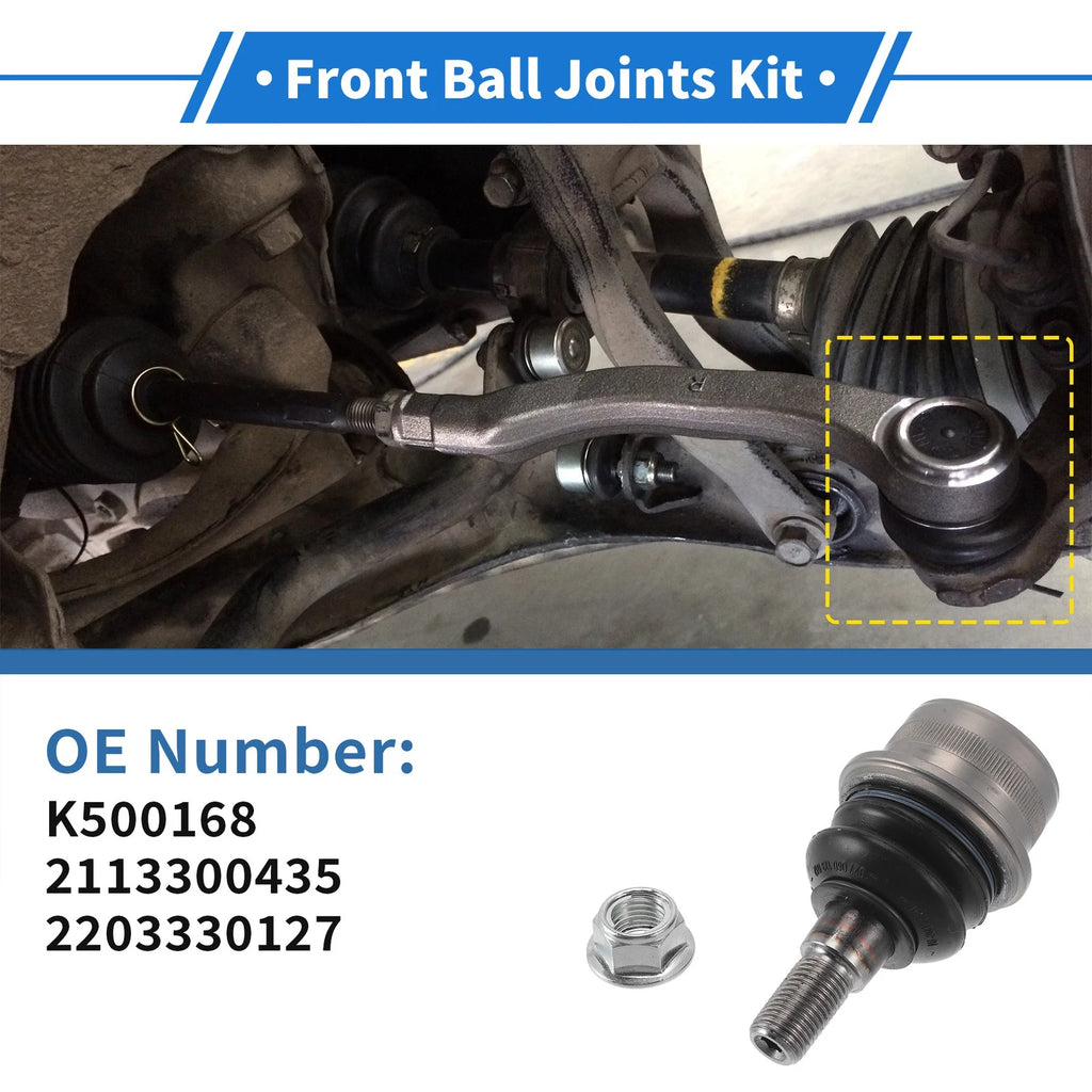 2 Pcs Front Lower Ball Joints for Mercedes-Benz E320 (2003–2009)