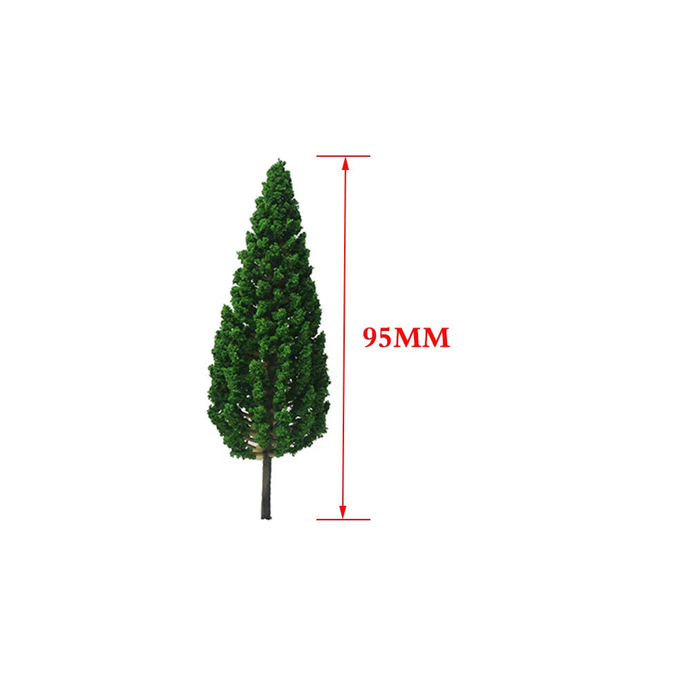 20pcs Model Pine Trees for HO OO Scale Train Railroad Landscape (95mm)