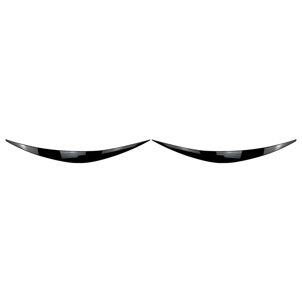 2X Headlight Eyelid Eyebrow Trims for Hyundai i30 i30N MK3 (2017–2020) Black