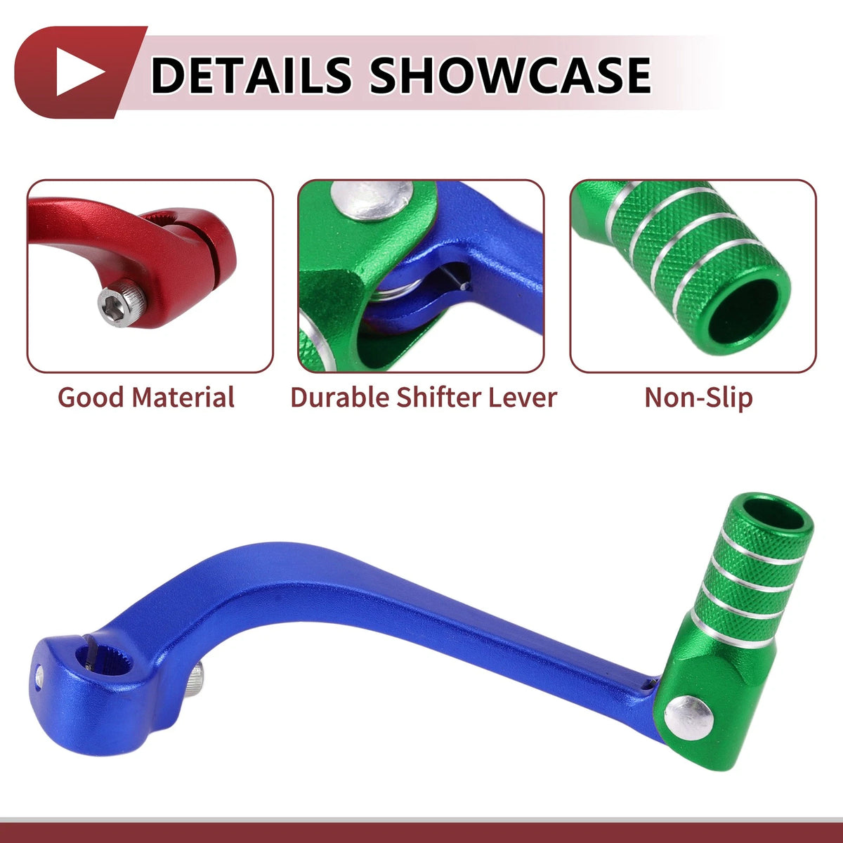 Folding Gear Shifter Lever for Honda CRF110F (2013–2018) Blue Green