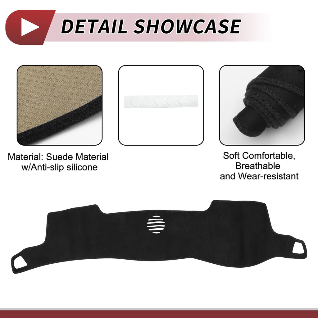 Dashboard Dash Cover Mat Protector Pad Black for Toyota Crown 18 (2004–2008)