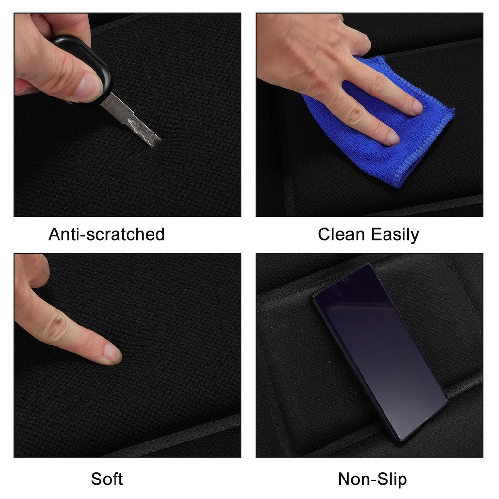 Car Bottom Seat Pad Cover for Universal Fit (1 Pcs) - Black Polyester