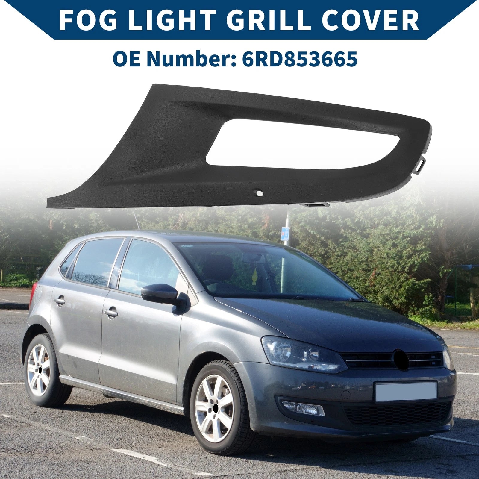 Front Left Fog Light Grill Replacement for Volkswagen Polo (2010–2012)