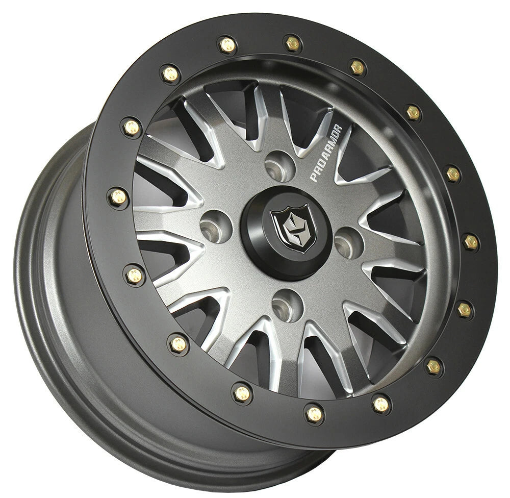 Pro Armor Halo Milled Beadlock Wheel Rim for UTV (15x7, 4/156, 38mm Offset)