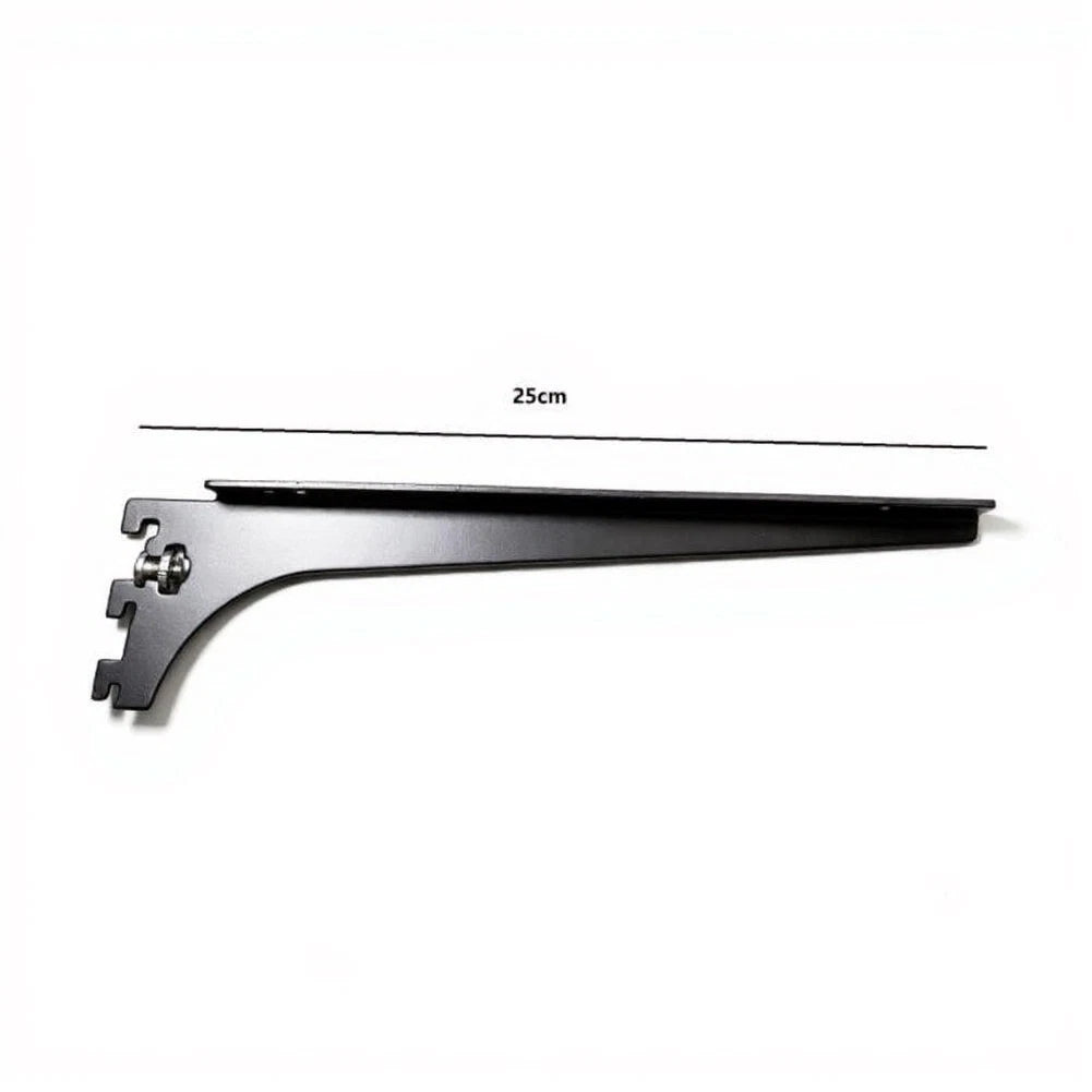 Steel Slot Mount Shelf Bracket for Wall Upright Channels (30cm, 25cm)