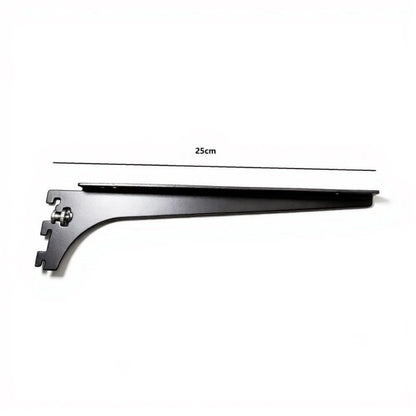 Steel Slot Mount Shelf Bracket for Wall Upright Channels (30cm, 25cm)