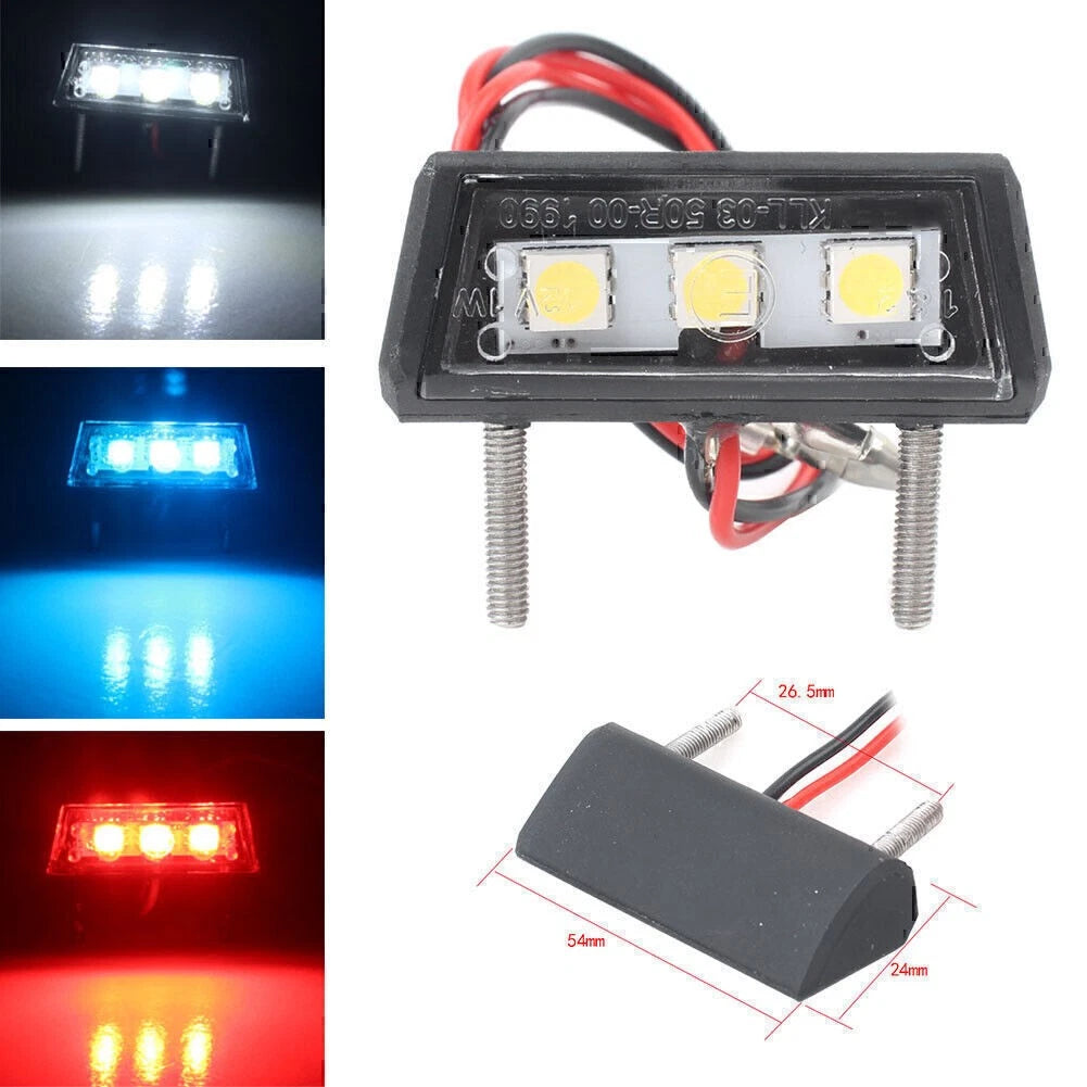 LED License Plate Tag Light Interior Step Lamp for Yamaha Suzuki Kawasaki Honda