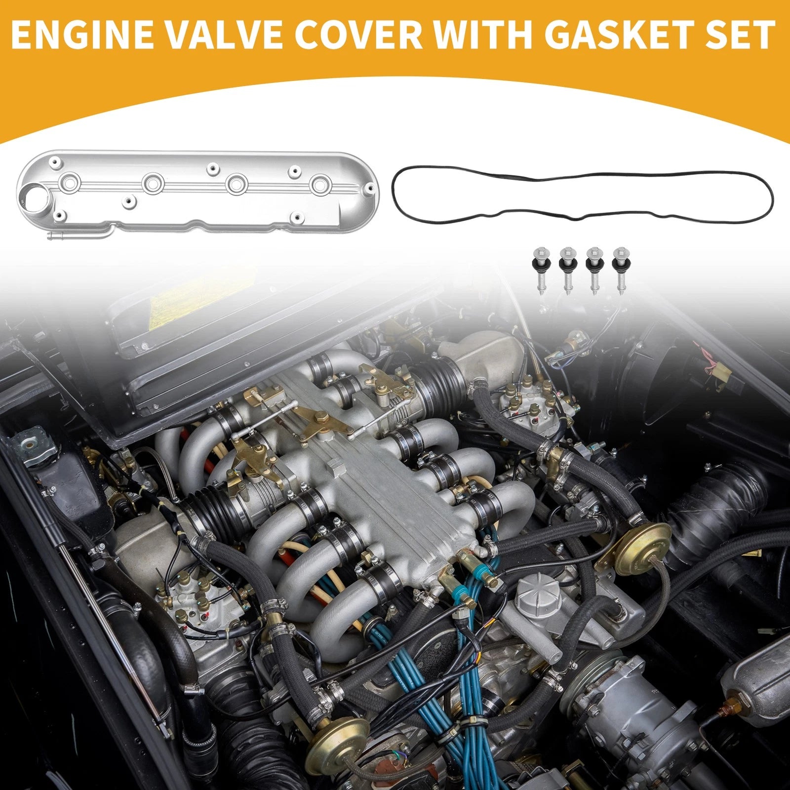 Right Engine Valve Cover Replacement with Gasket Bolt for GMC Envoy (2002–2009)