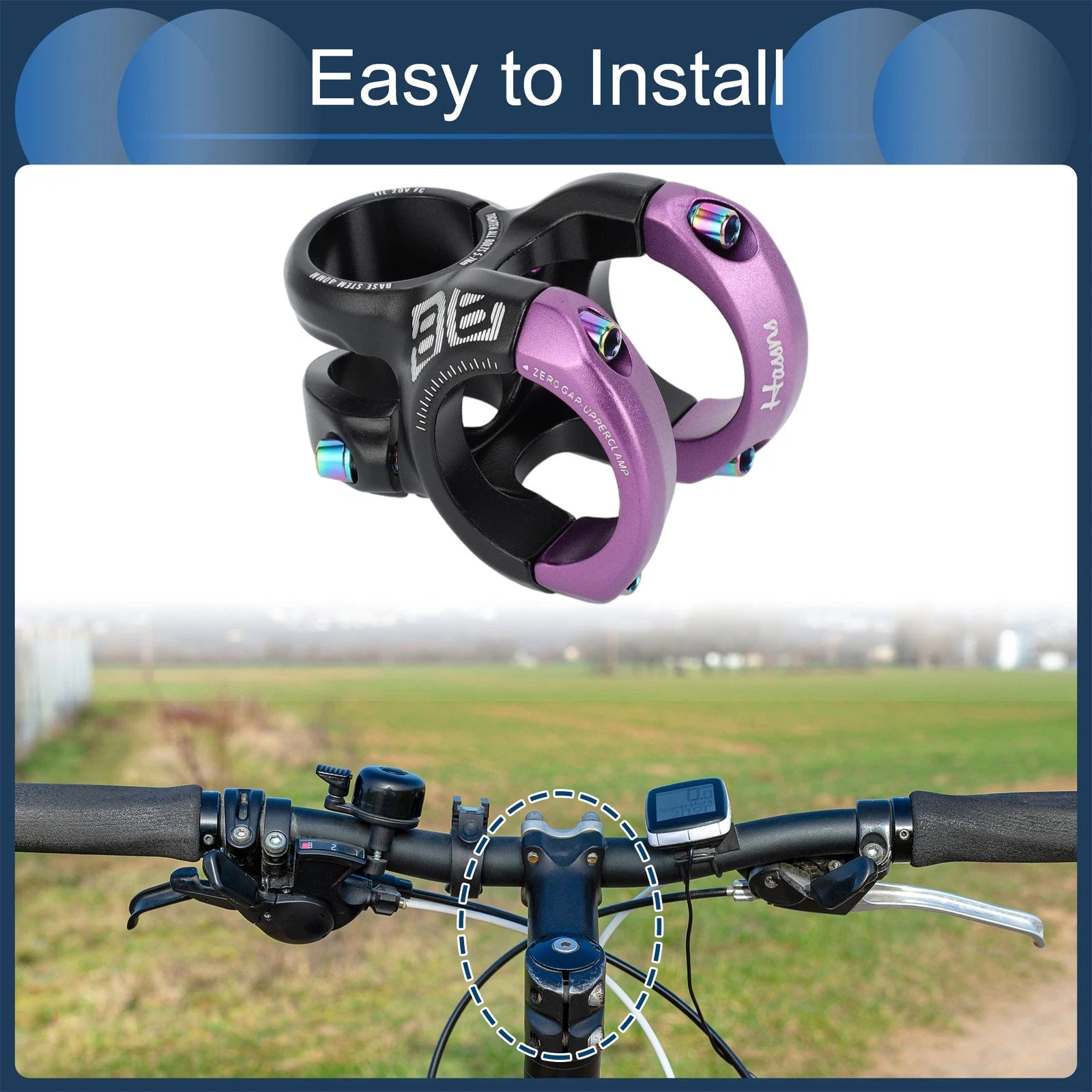 Bicycle Stem Handlebar 35mm 0 Degree Front for Mountain Bike (2005–2015)