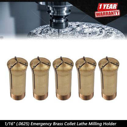 5PCS 1/16" (.0625) 5C Emergency Brass Collet for Lathe Milling Holder