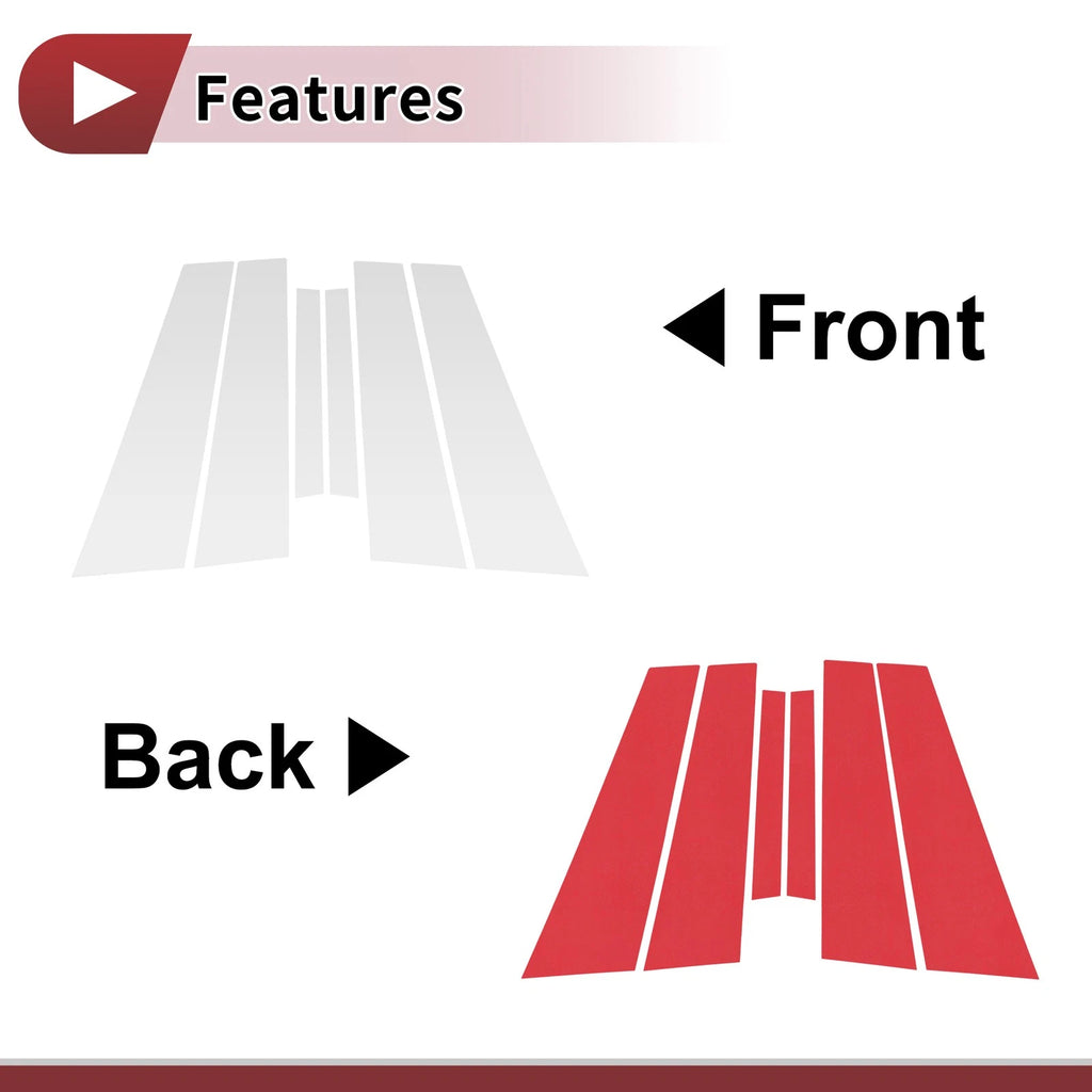 Door Pillar Window Trim for Ford Focus 2019-2023 Silver Tone