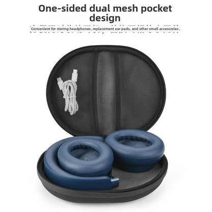 EVA Headphone Storage Box with Dual Accessory Mesh Compartments