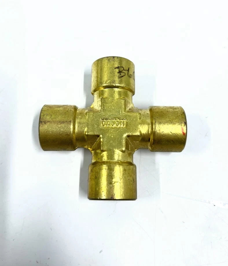 Swagelok B-6-CS Brass Cross Pipe Fitting for Various Applications