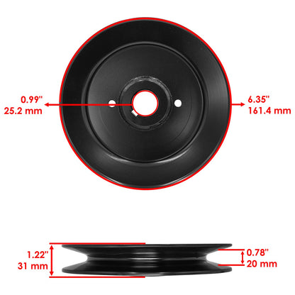 Deck Spindle Pulley Replacement for Woods MZ3361G RZ2052B (52 in) Left Right (2015–2019)