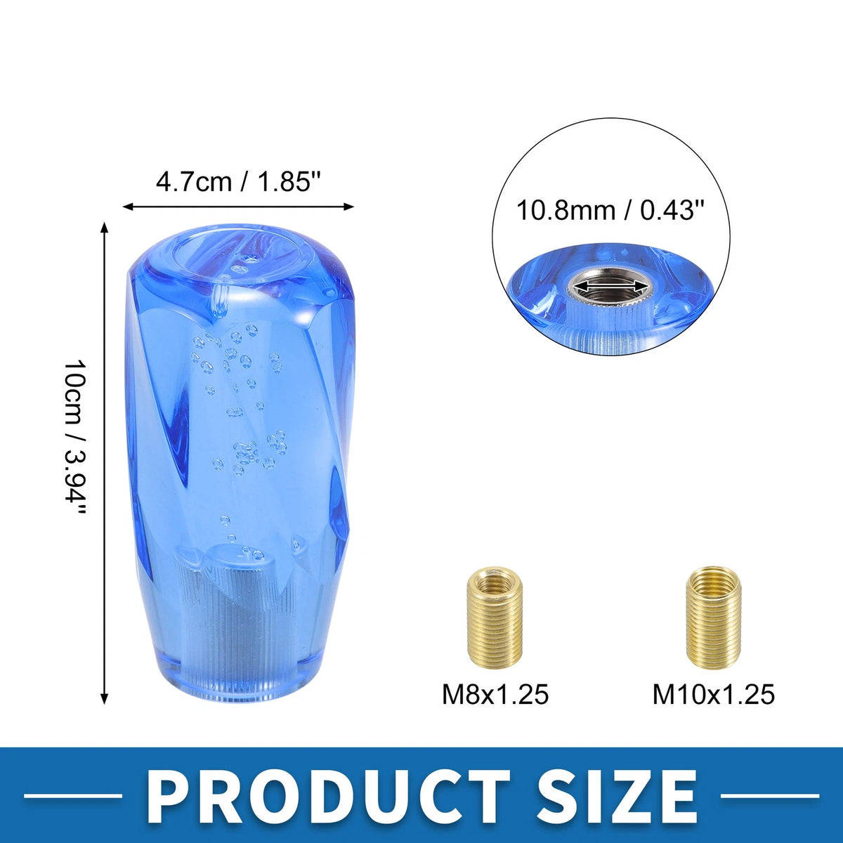 Set of 1 Universal Shift Knob with 2 Adapters for Manual/Automatic Vehicles