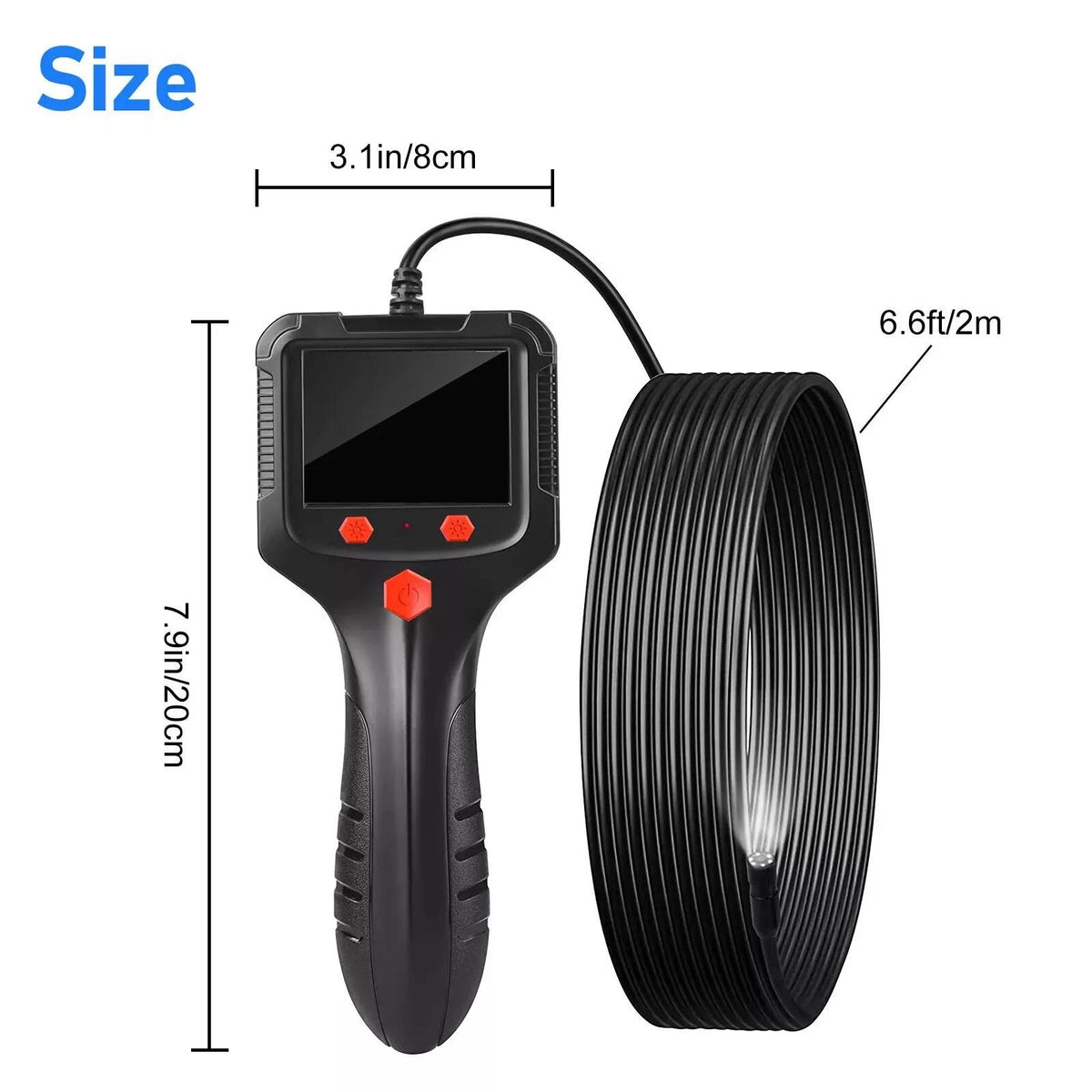 8mm Digital Endoscope Borescope Inspection Camera for DIY Use (1080P)