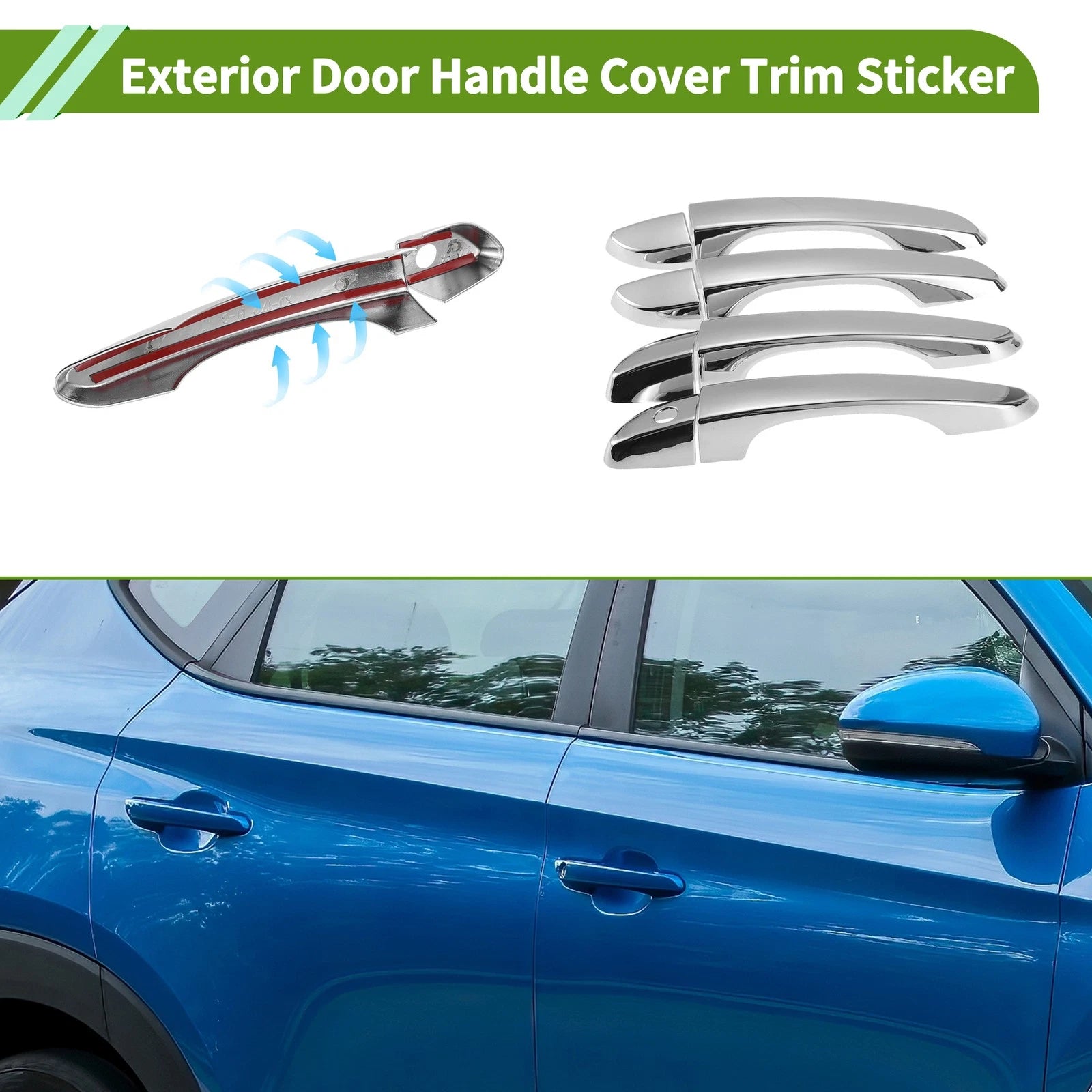 Door Handle Cover Front Rear for Hyundai Tucson 2016-2020 Normal Plating 1 set