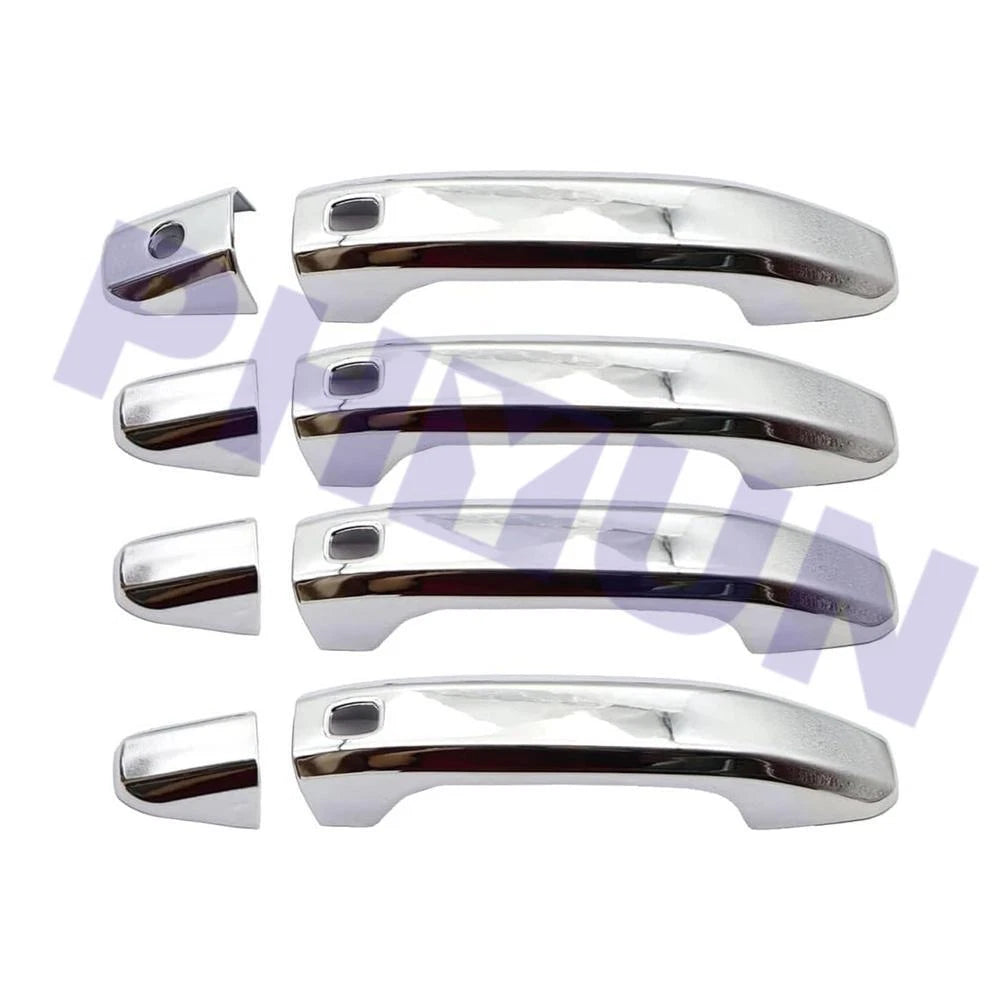 Set of 4 Chrome ABS Door Handle Covers for Chevy Silverado 1500 (2020–2021)