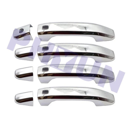 Set of 4 Chrome ABS Door Handle Covers for Chevy Silverado 1500 (2020–2021)