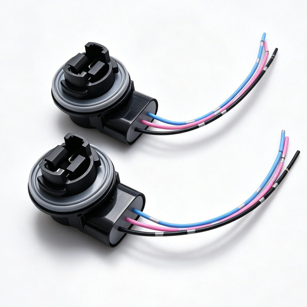 2-Pack 3157 Socket Harness for DIY Waterproof Connector (Universal)