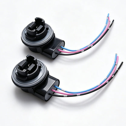 2-Pack 3157 Socket Harness for DIY Waterproof Connector (Universal)