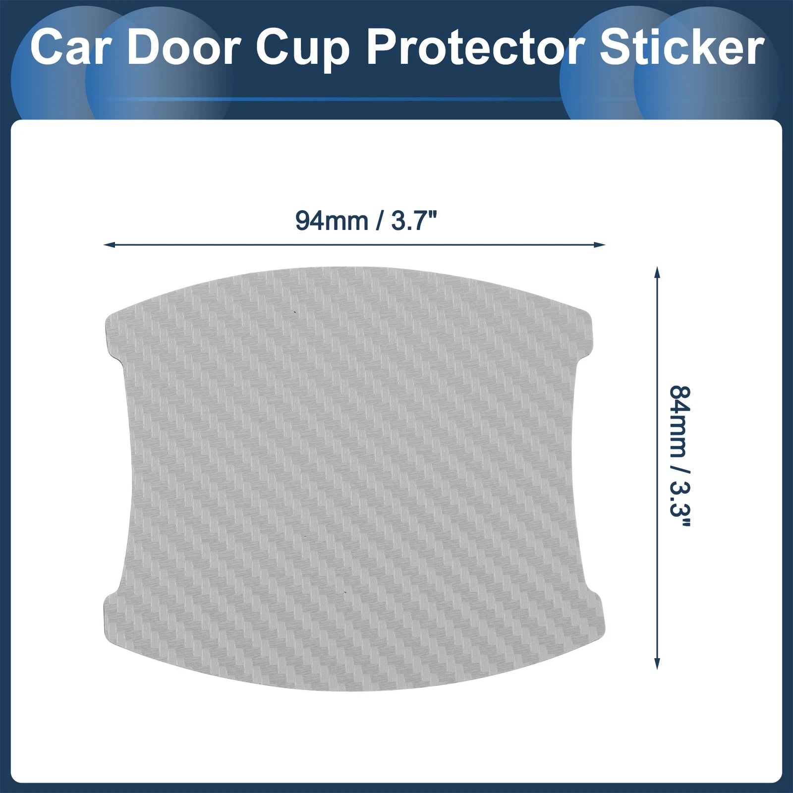 3D Car Door Handle Scratch Protector for Universal Vehicles (84x94mm)