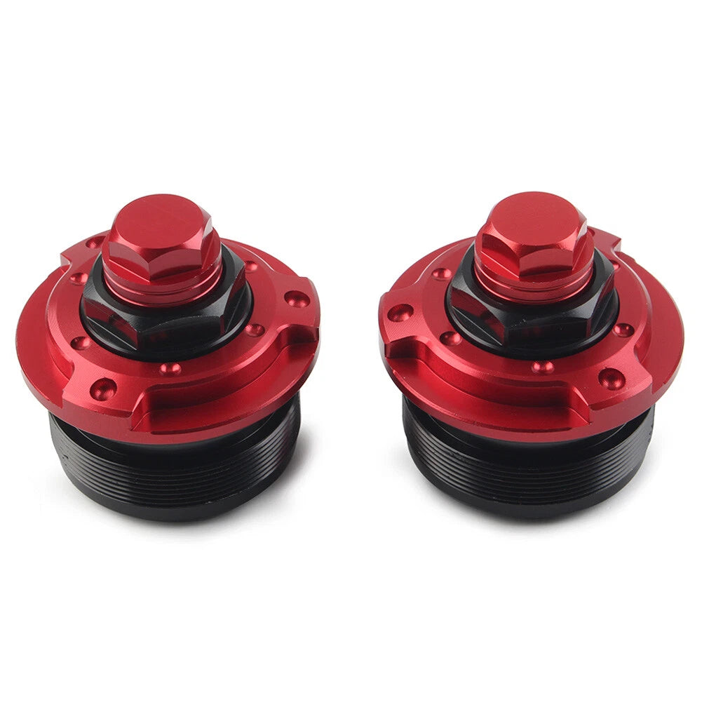 Front Fork Shock Adjusters 47MM For YAMAHA R15 V3 2017-2019 Motorcycle Red 2pcs