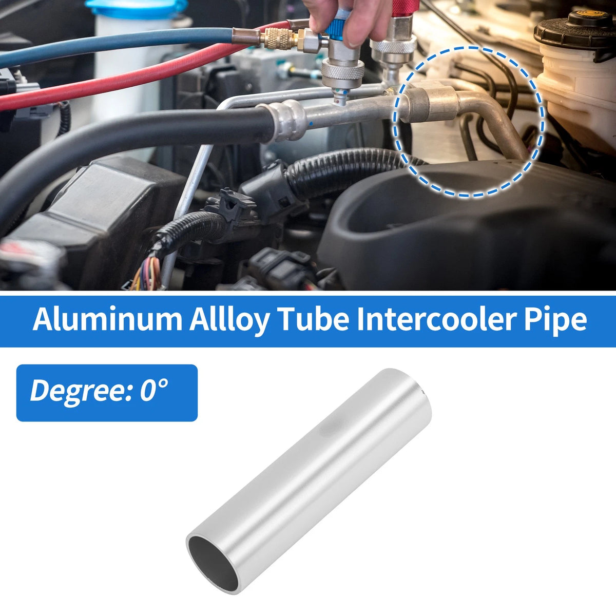 0.75"OD Intercooler Pipe for Universal Applications (0° Angle, 3" Length)