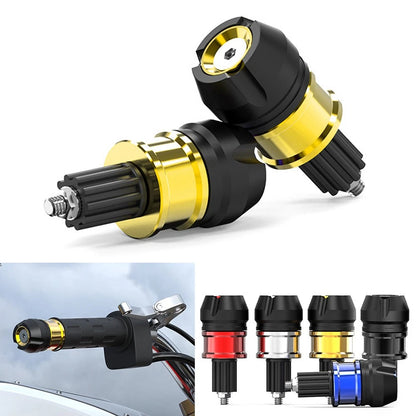 1 Pair CNC Aluminum Handlebar Grips Bar End Cap Plugs for Motorcycle ATV