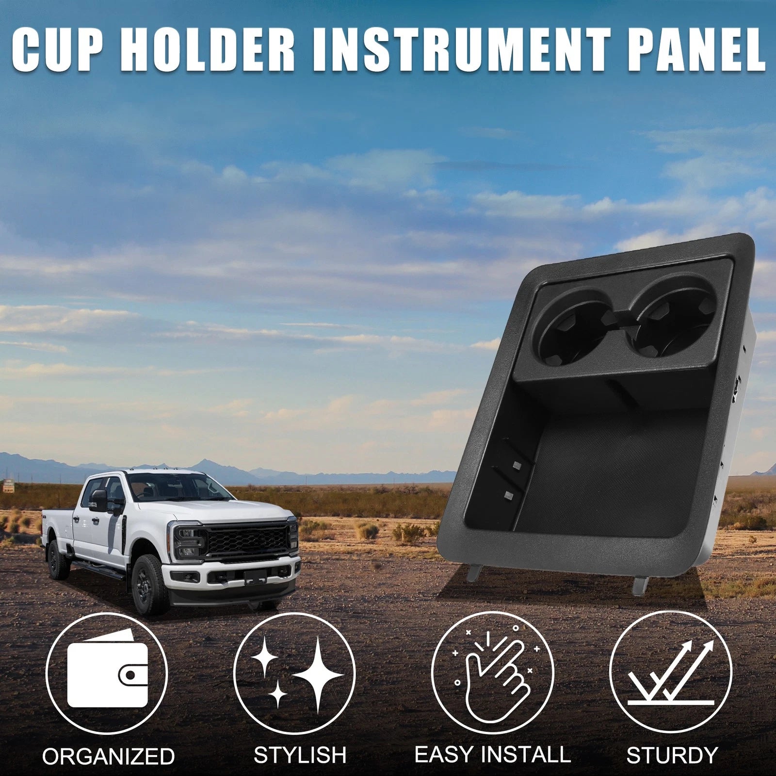 Cup Holder for Chevrolet Avalanche Replacement Black (2002–2013)