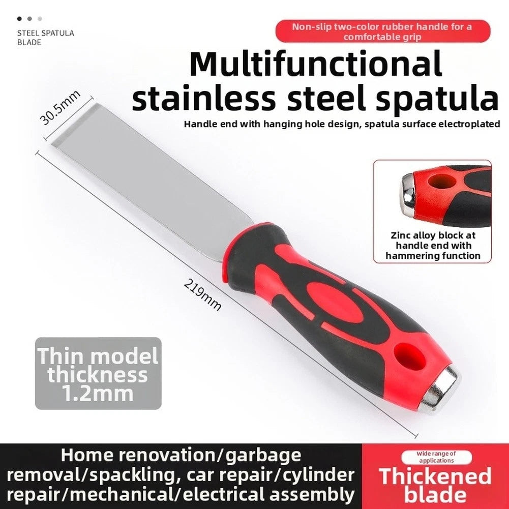Wall Paint Scraper with Zinc Alloy Hammer End and Rubber Handle