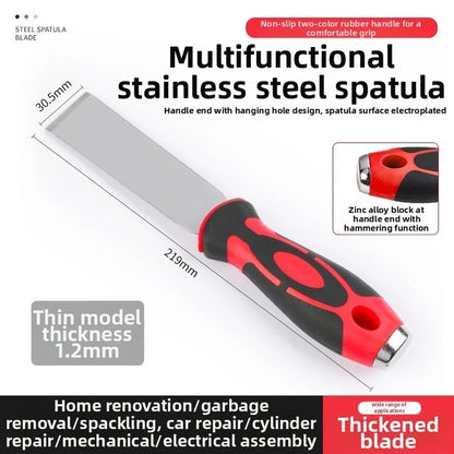 Wall Paint Scraper with Zinc Alloy Hammer End and Rubber Handle
