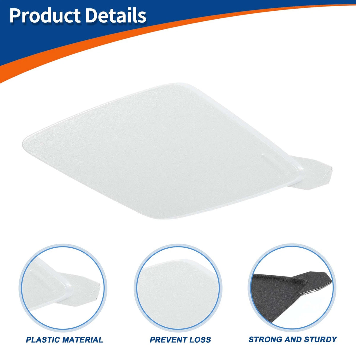 Tow Hook Cover for Volvo XC60 (2018–2021) No. 39846406 White