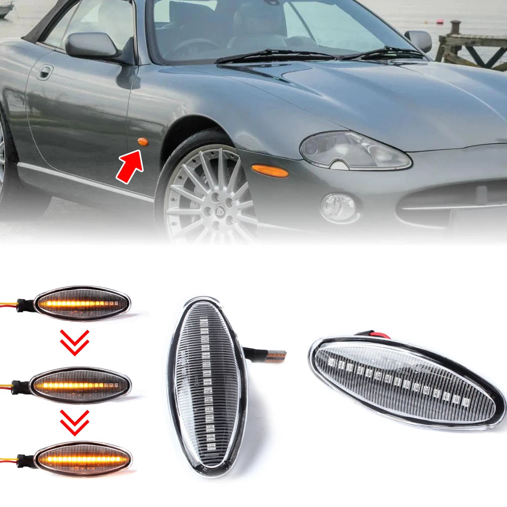 2X Front Side Marker Lights for Jaguar XJ X350 XK8 (2003–2009)