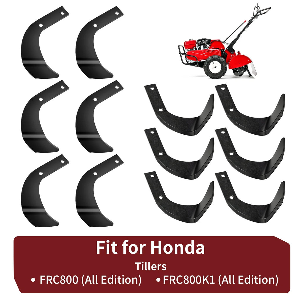 12x Tiller Rotary Tine Kit for Honda FRC800 FRC800K1 (06722-V20-003)