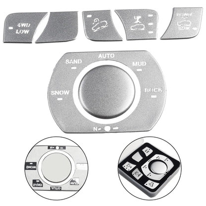 Silver Control Button Decor Cover for Four Wheel Drive Vehicles