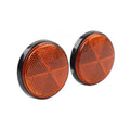 2X ABS Round Warning Reflector Side Marker for Motorcycle ATV
