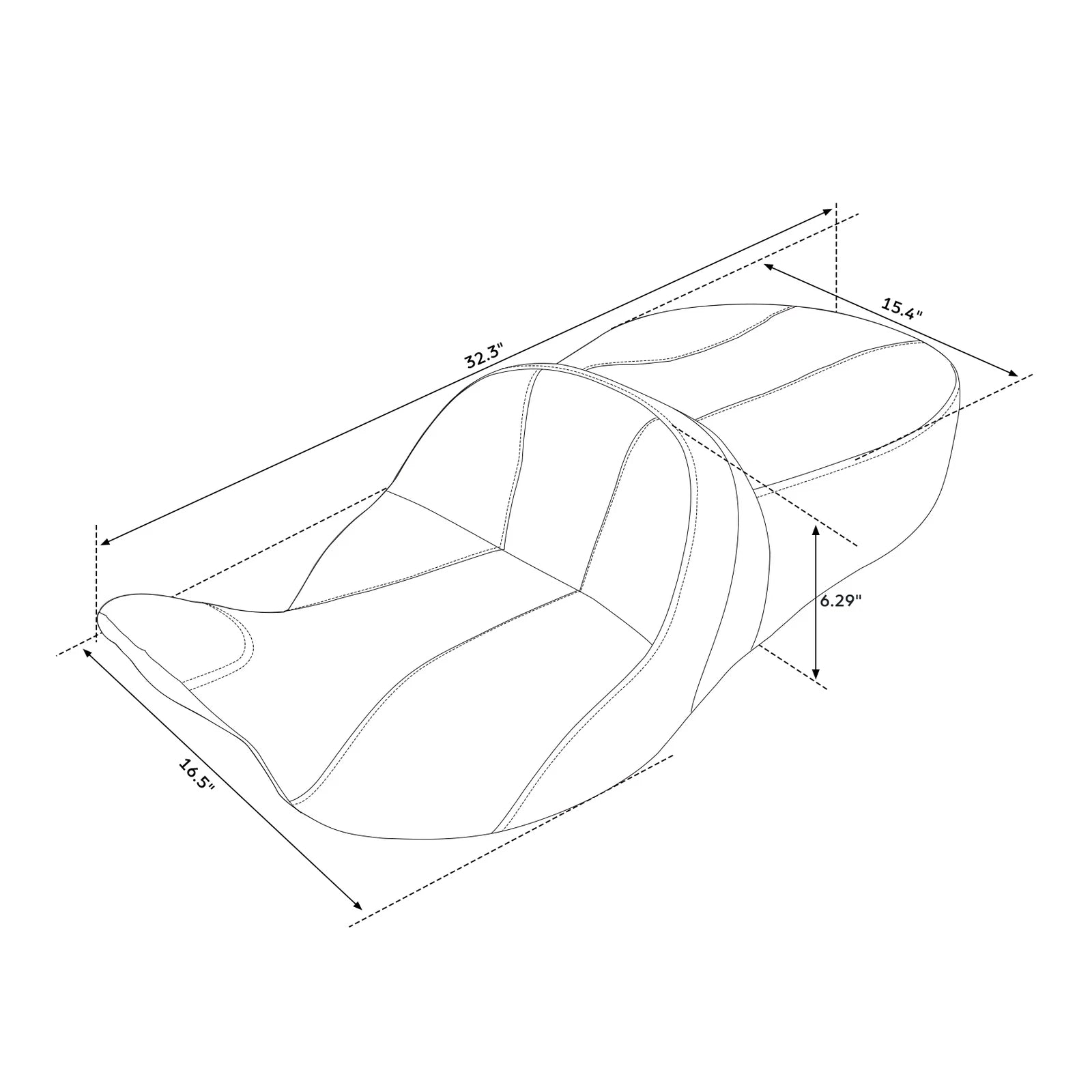 Driver Passenger Seat for Harley Touring Tri Glide (2009–2023)