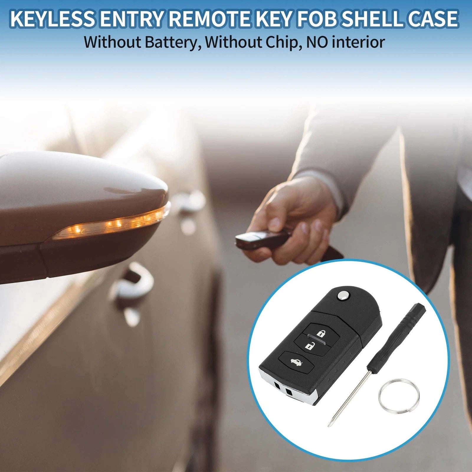 Keyless Entry Remote Fob Case Shell for Mazda 3 6 MX-5 RX-8 (2004–2015)