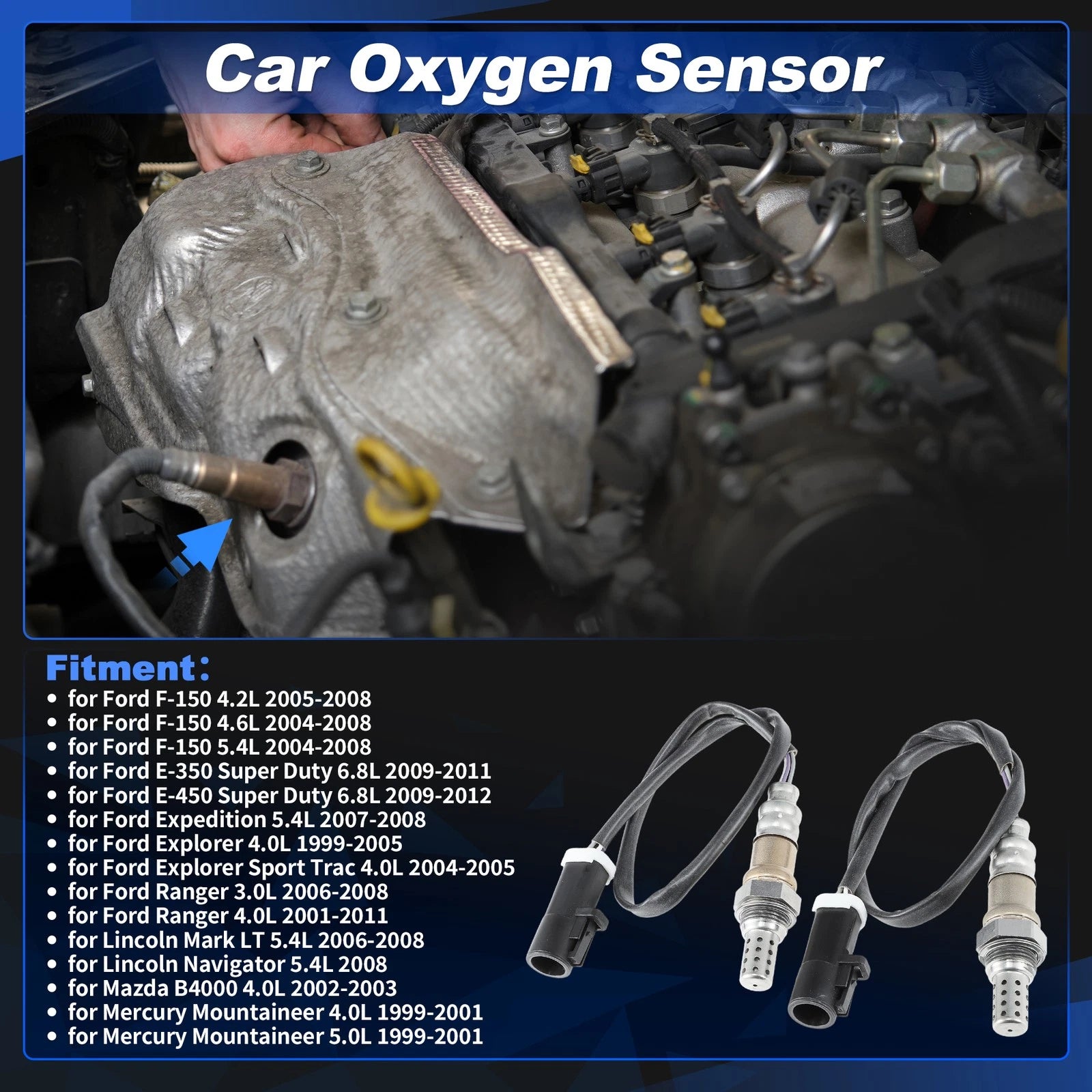 Upstream Downstream Oxygen Sensor Replacement for Ford F-150 (2005–2008)
