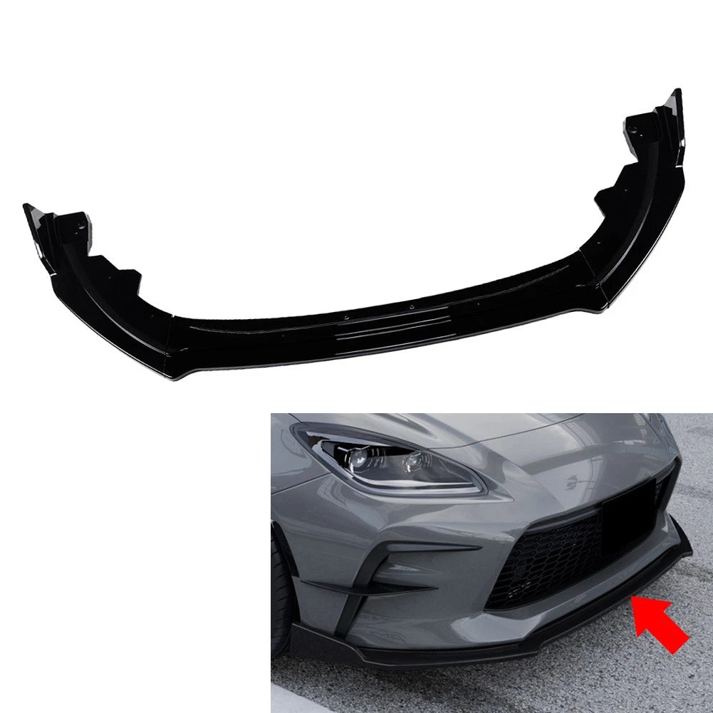 Front Bumper Lip Spoiler for Toyota GR86 (2022–2025) - Glossy Black