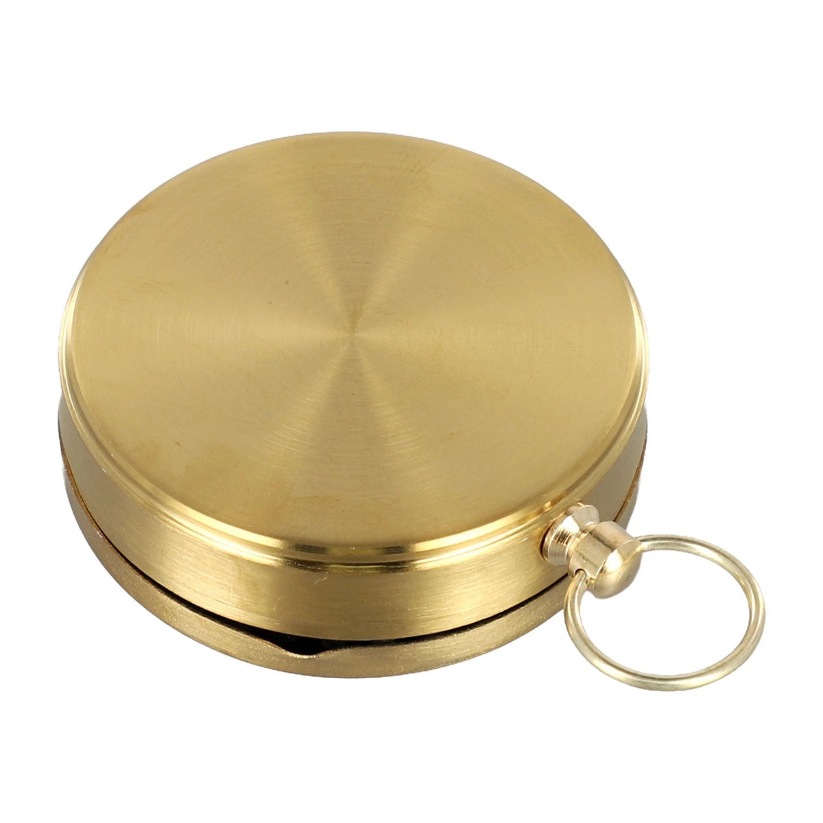 Vintage Pocket Compass in Brass with Glow Feature for Night Navigation