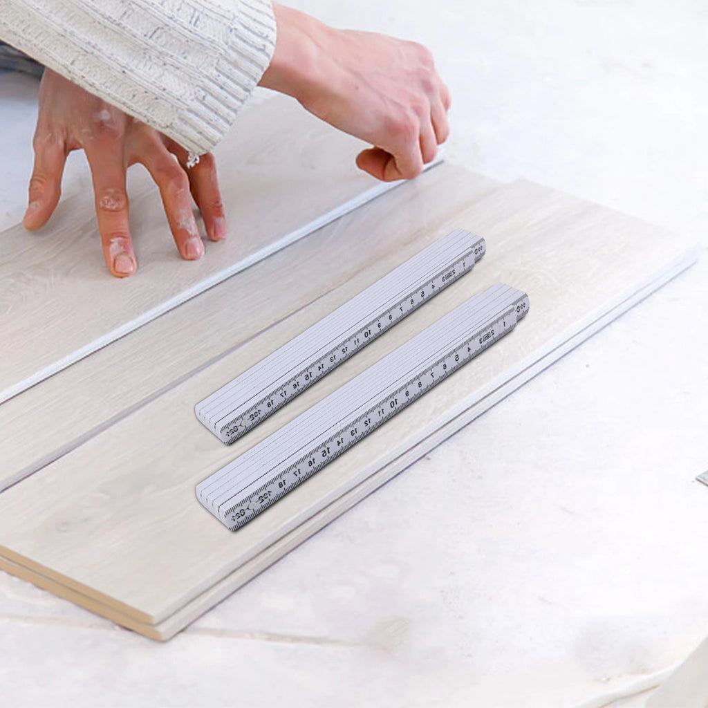 2X Measuring Tool 2 Meters Folding Ruler for Carpentry Projects