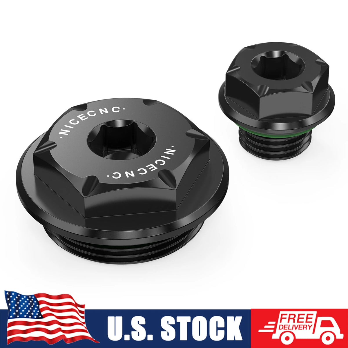 Crankcase Cover Screw Plugs for Honda TRX450ER (2006–2014) Black