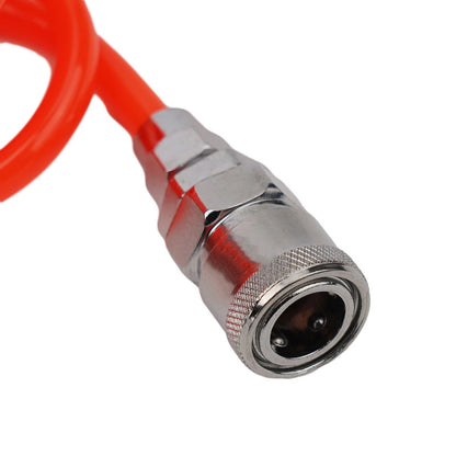 Air Compressor Hose 8x5mm PU Telescopic Tubing 3m Orange