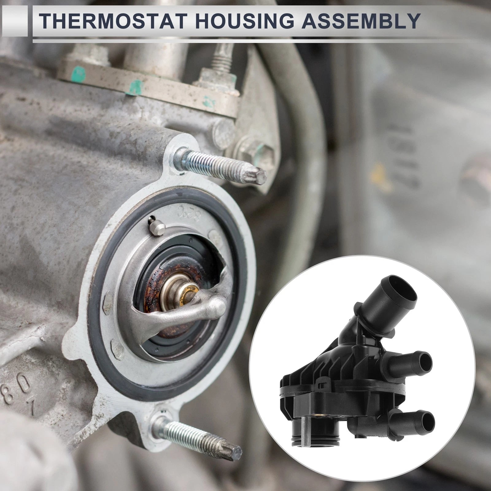 Engine Coolant Thermostat Housing Assembly for Ford Bronco Sport 2021-2023