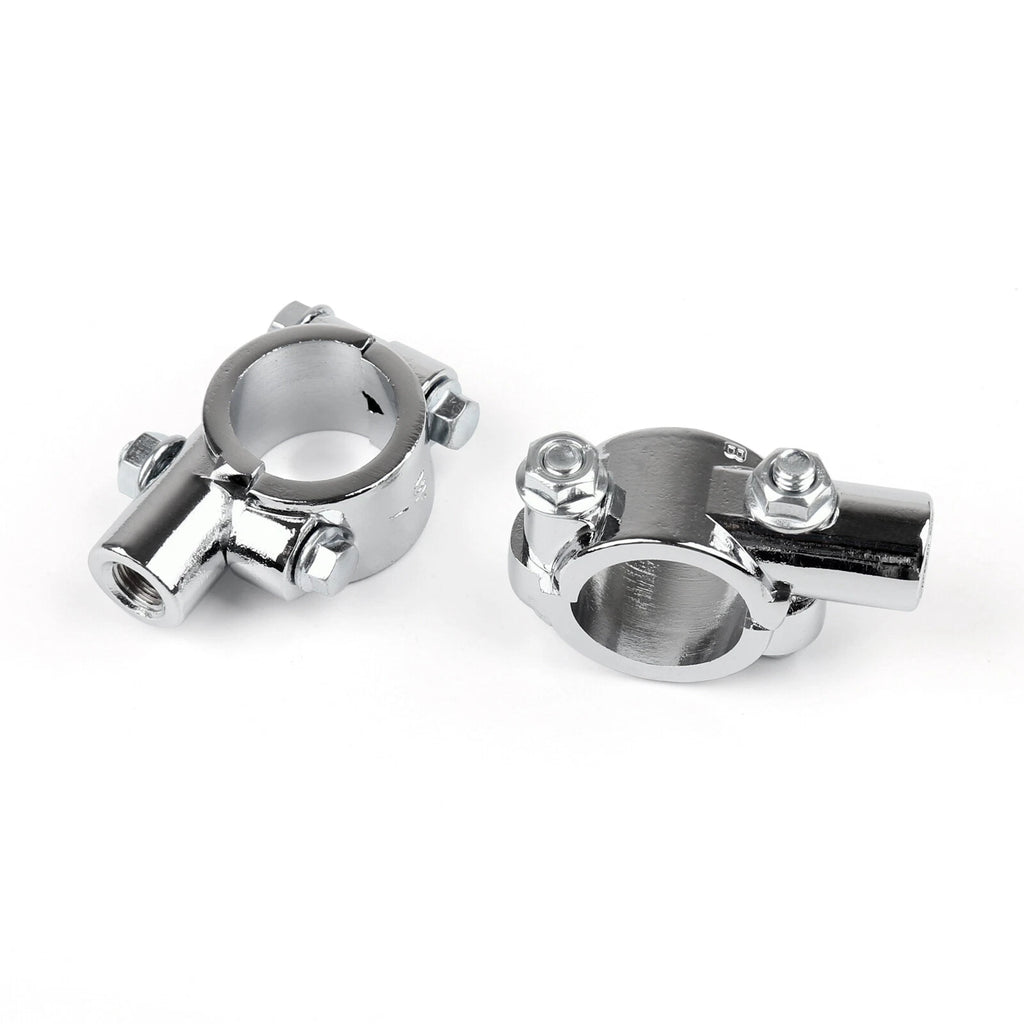 1" 25mm Handlebar Mirror Mount Holder Clamp Adaptor for Motorcycle (10MM Thread)