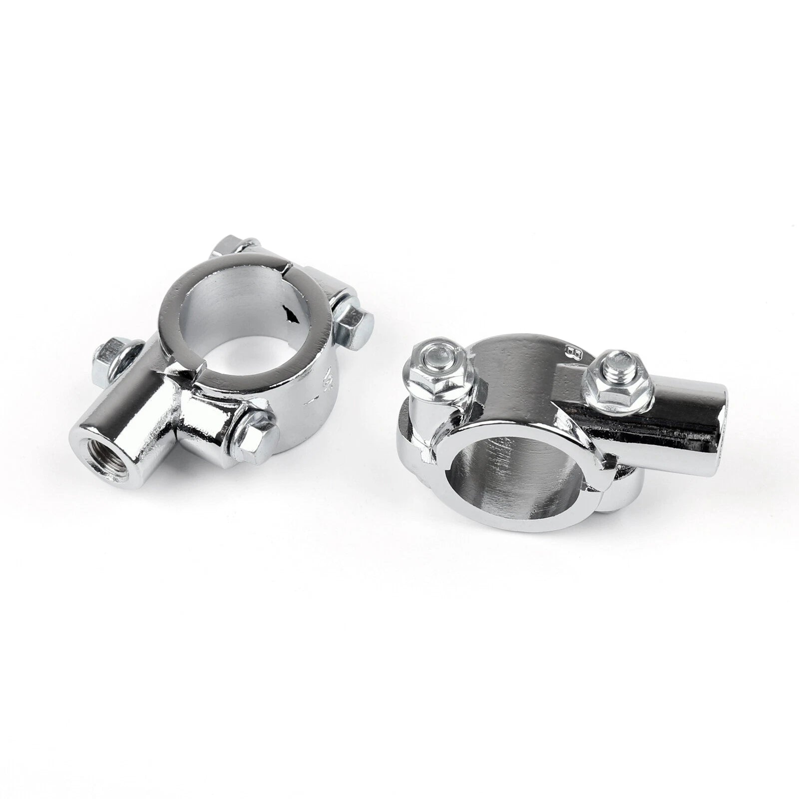 1" 25mm Handlebar Mirror Mount Holder Clamp Adaptor for Motorcycle (10MM Thread)