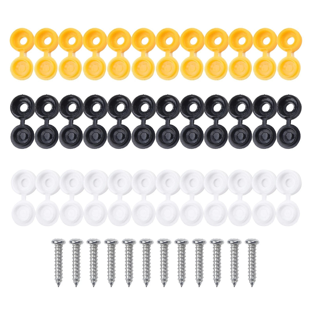 Stylish Plate Screws and Hinged Covers for Car